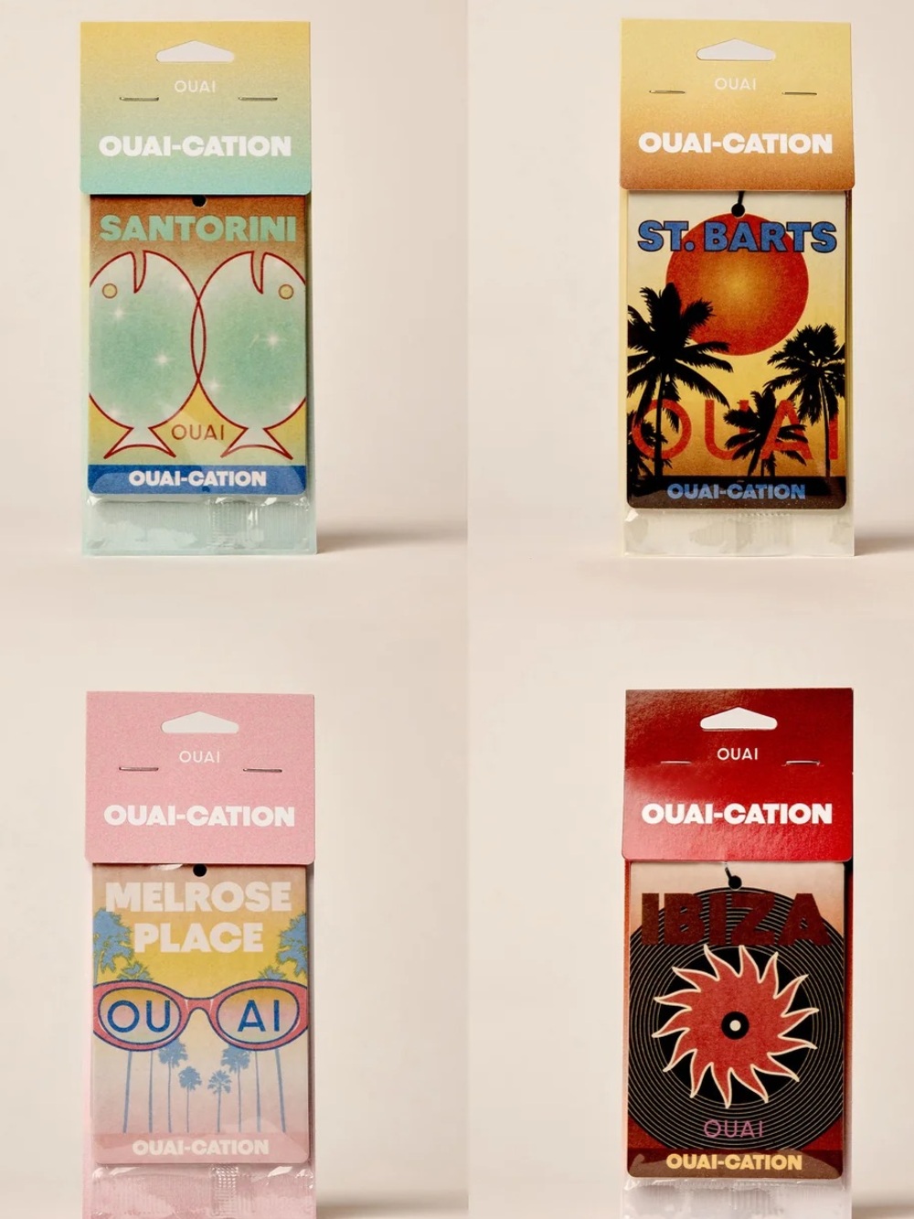 QUAI NIB EXCLUSIVE OUAI-CATION AIR FRESHENERS (4pc) $20 Retail